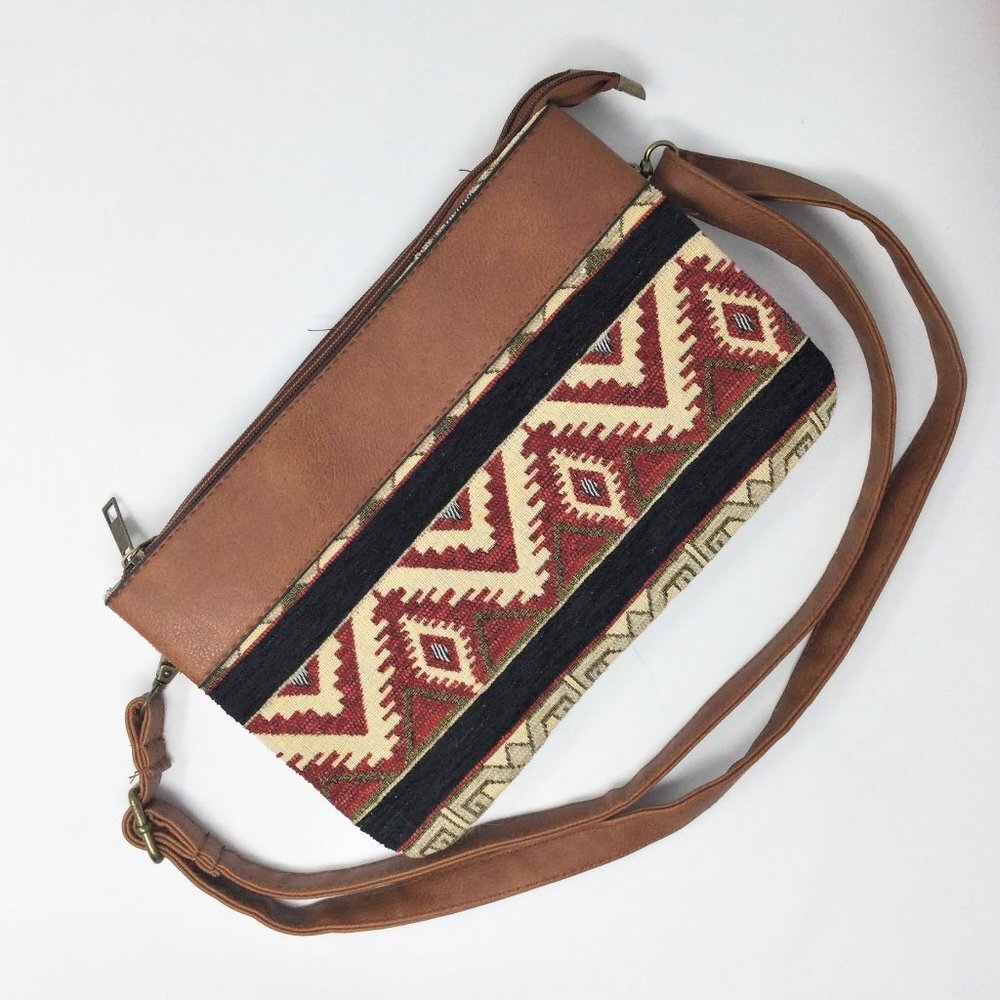 Canyon Sky Southwestern Faux Leather Crossbody Bag